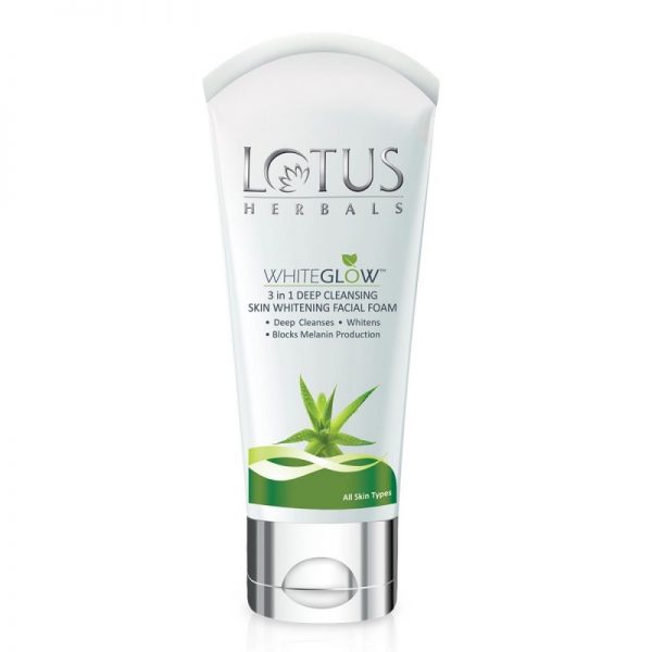 Lotus Herbals WHITEGLOW 3 in 1 Deep Cleansing Skin Whitening Facial Foam_100 gm