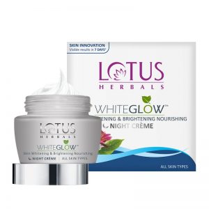 Lotus Herbals WHITEGLOW Skin Whitening & Brightening Nourishing Night Cream_60 gm