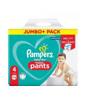 Pampers pants L74 jumbo pack